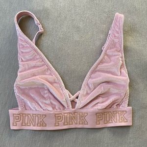 Velvet pink bralette